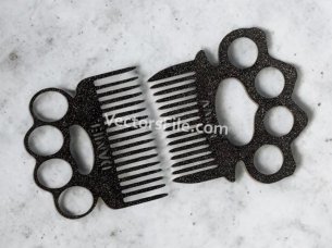 Laser Cut Knuckles Comb Acrylic Beard Comb Template