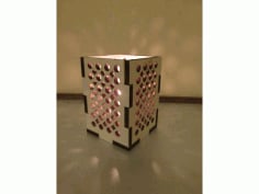 Laser Cut Lamp Box 70x70x80 DXF File