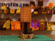 Laser Cut Lamp Desk Lamp Side Table Lamp Night Light Lamp Jewelry Box 3mm Vector File