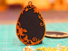 Laser Cut Layered Easter Egg Art Decor Bunny Egg Vector File