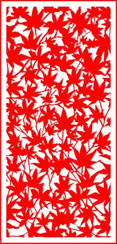 Laser Cut Leaf Screen Panel Pattern Jali Grill Panel Template Free Vector