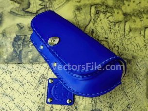 Laser Cut Leather Glasses Case Design Leather Pouch