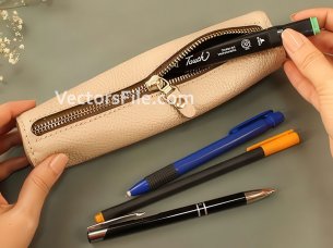 Laser Cut Leather Pen and Pencil Case Leather Pouch Template