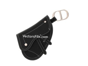 Laser Cut Leather Saddle Waist Bag for Men