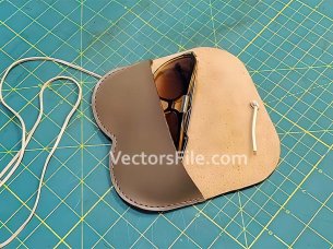 Laser Cut Leather Sunglasses Case Pattern Leather Pouch Template