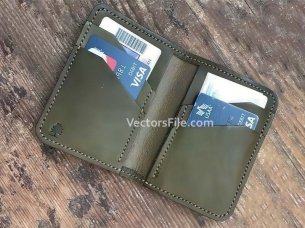 Laser Cut Leather Wallet for Men with Card Holder Case