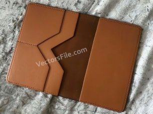 Laser Cut Leather Wallet for Passport and Credit Card Holder Pouch