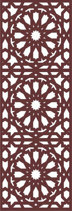 Laser Cut Living Room Window Separator Seamless Design CDR File