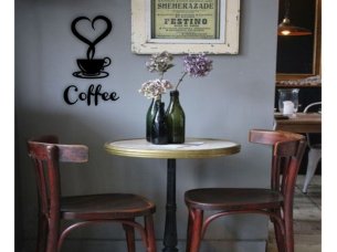 Laser Cut Love Coffee Wall Art Decor Idea