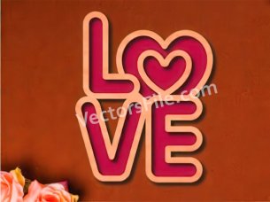 Laser Cut Love Sign for Wall Art Decoration Idea