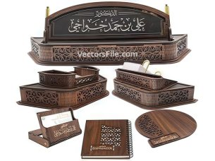 Laser Cut Luxury Decorative Office Desk Accessories Organizer Set