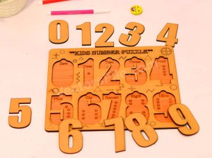 Laser Cut Mathematics Number Puzzle Kids Educational Toys