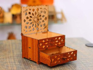 Laser Cut MDF Box Template Jewelry Box Design Idea