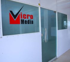 Laser Cut MDF Micro Media Company Logo Design CDR and DXF File