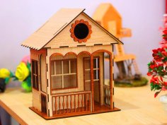 Laser cut Miniature Dollhouse 3D Model 3mm Vector File