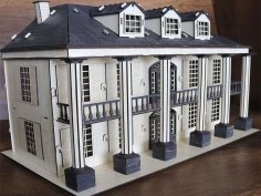 Laser Cut Miniature Dollhouse Architectural 3D Model Design Vector File