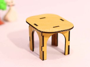 Laser Cut Miniature Dollhouse Table Design Furniture Template