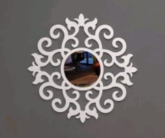 Laser Cut Mirror Frame Design DXF File