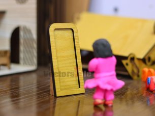 Laser Cut Mirror Frame Dollhouse Miniature Furniture