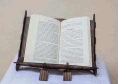 Laser Cut Modern Book Stand DXF File