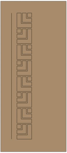 Laser Cut Modern Door Panel Design Vector File