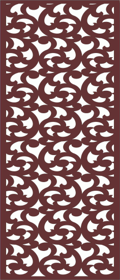 Laser Cut Modern Privacy Jali outdoor Divider Panel Vector File