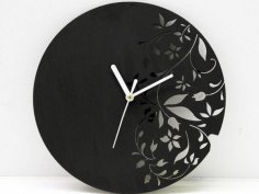 Laser Cut Modern Wall Clock Design CDR and Ai Vector File