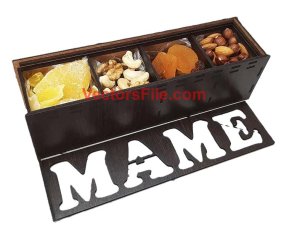 Laser Cut Mother’s Day Gift Box Idea Wooden Box Template