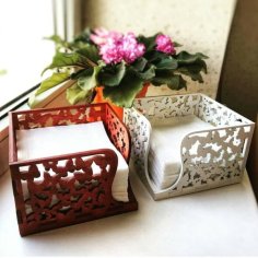 Laser Cut Napkin Organizer Box CDR File