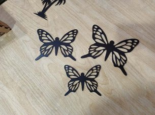 Laser Cut Out Butterfly Silhouette Wall Art Decor Idea Vector File