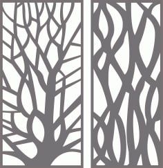 Laser Cut Partition Indoor Panel Screen Room Divider Seamless Design Patterns Free Vector