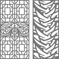 Laser Cut Partition Indoor Panels Room Divider Seamless Patterns Free Vector