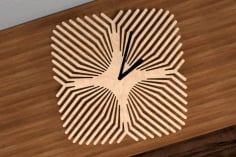 Laser Cut Pattern Clock Free CDR Vectors File