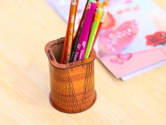 Laser Cut Pen Holder Template Living Hinge Pattern 3mm Vector File