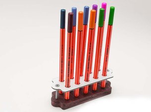 Laser Cut Pen Stand Pencil Holder Template Vector File