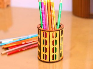 Laser Cut Pencil Box Pencil Holder Template Pen Stand