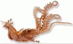 Laser Cut Phoenix Free CDR Vector File