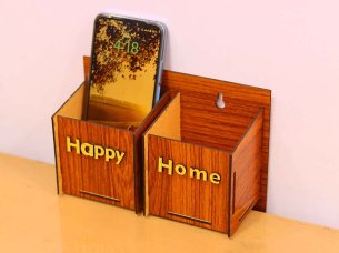 Laser Cut Phone Docking Station Wall Mounted Mobile Holder