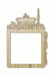 Laser Cut Photo Frame Berlin Free DXF Vectors File