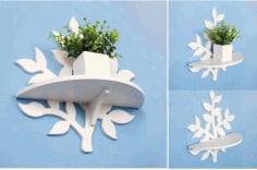 Laser Cut Planter Shelf Free CDR Vectors File