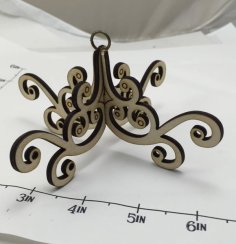 Laser Cut Plywood Chandelier Ornament Decoration Element 3mm CDR File