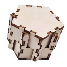 Laser Cut Plywood Pentagon Box Layout 3mm Vector File