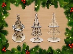 Laser Cut Plywood Tree Napkin Holder Vector File