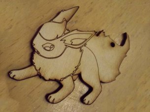 Laser Cut Pokemon Flareon Keychain Idea Vector File