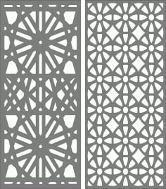 Laser Cut Privacy Panel Decorative Room Separator Vector File