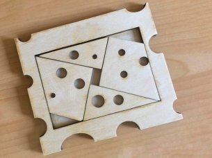 Laser Cut Quattro Formaggi Wooden Puzzle Game