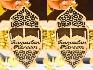 Laser Cut Ramadan Pendant for Muslim Home Decor Idea