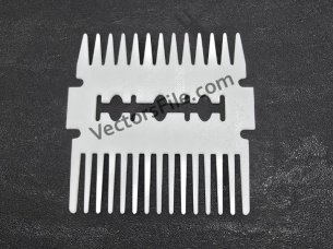 Laser Cut Razor Blade Dual Sided Wooden Comb Template