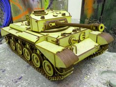 Laser Cut RC Comet Tank 3D Model Kit Vector File