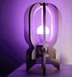 Laser cut Rocket 3D Wooden Table Lamp CDR Vectors File